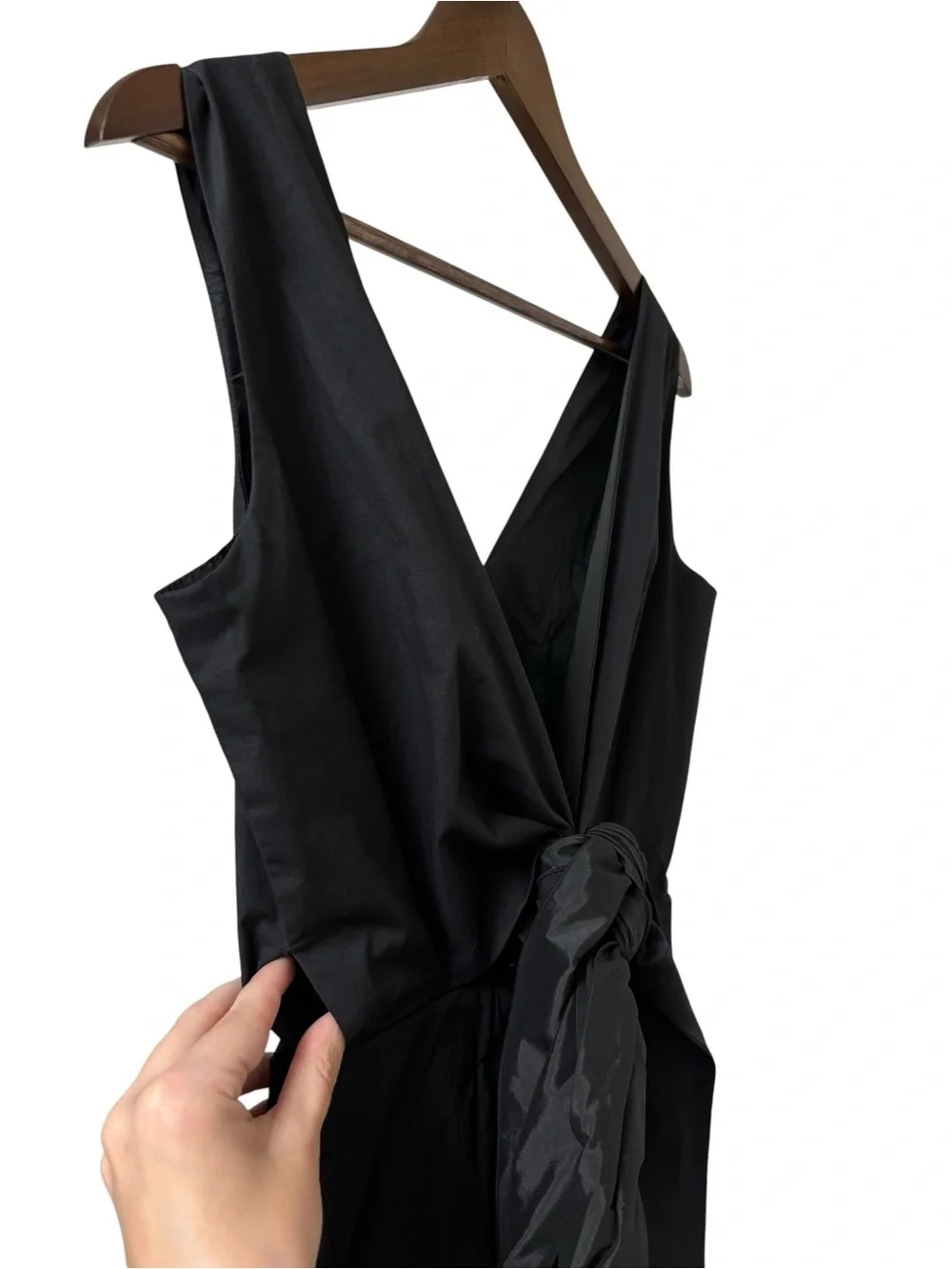 J.Crew black crop wide leg wrap tie stretch poplin tailored v neck jumpsuit 00